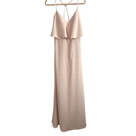 HAYLEY PAIGE OCCASIONS Formal Bridesmaid Dress Gown 5956-DL Pink Frose Sz 10 NWT - Picture 3 of 8